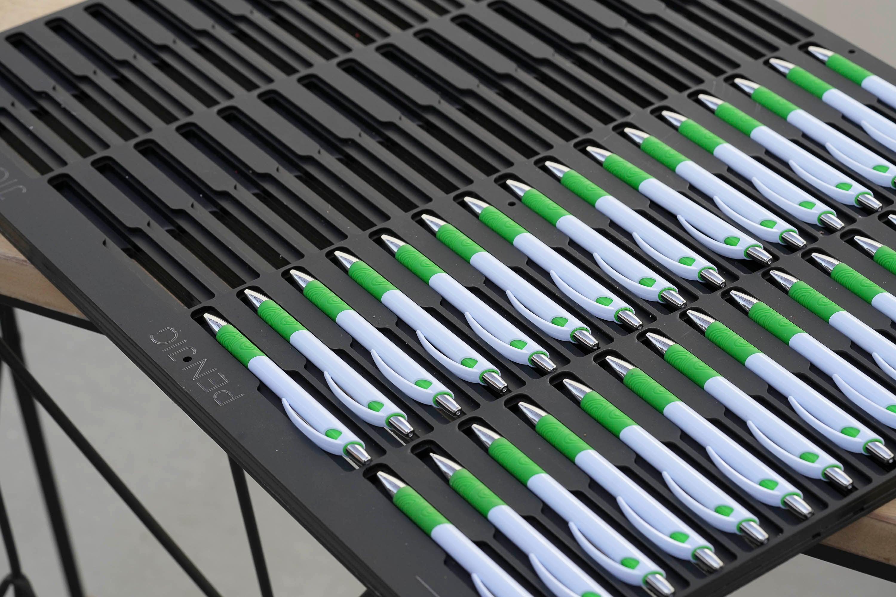 Straight Edge Pen Printing Jig for MIMAKI UJF 6042/6042 MKII/6042 MK IIe UV Printer with PDF Template (64 Pen)