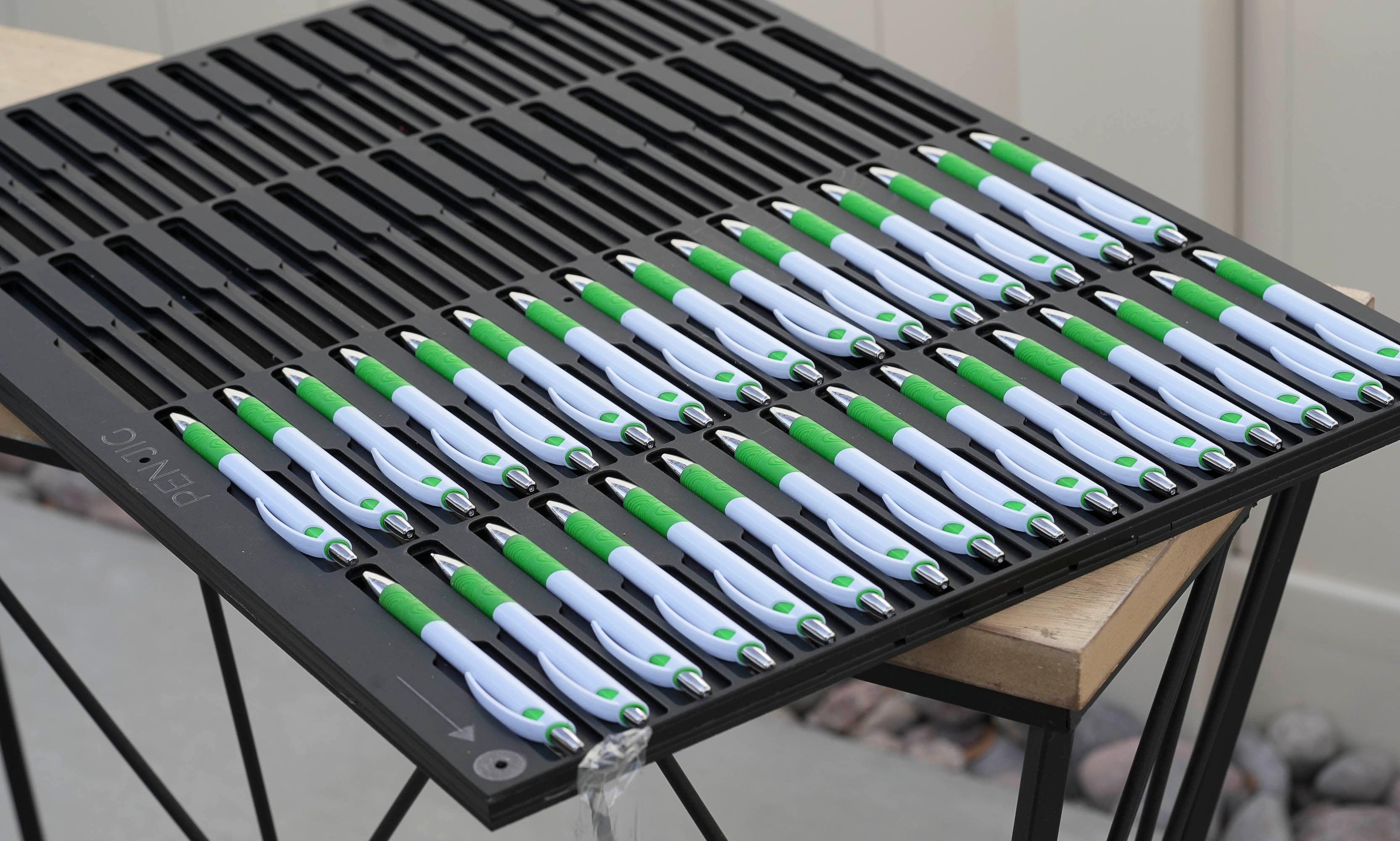 Straight Edge Pen Printing Jig for LogoJET UVx90R SE | UVx90i Flatbed Printer with PDF Templates