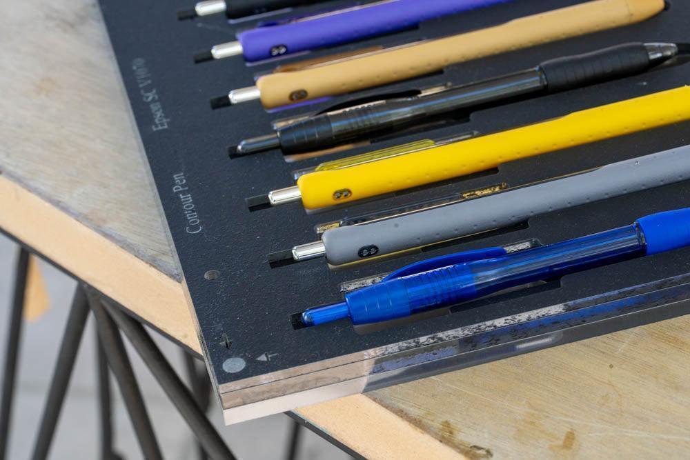 Contour Pen Printing Jig for LogoJET UVx90R SE | UVx90i Flatbed Printer with PDF Templates