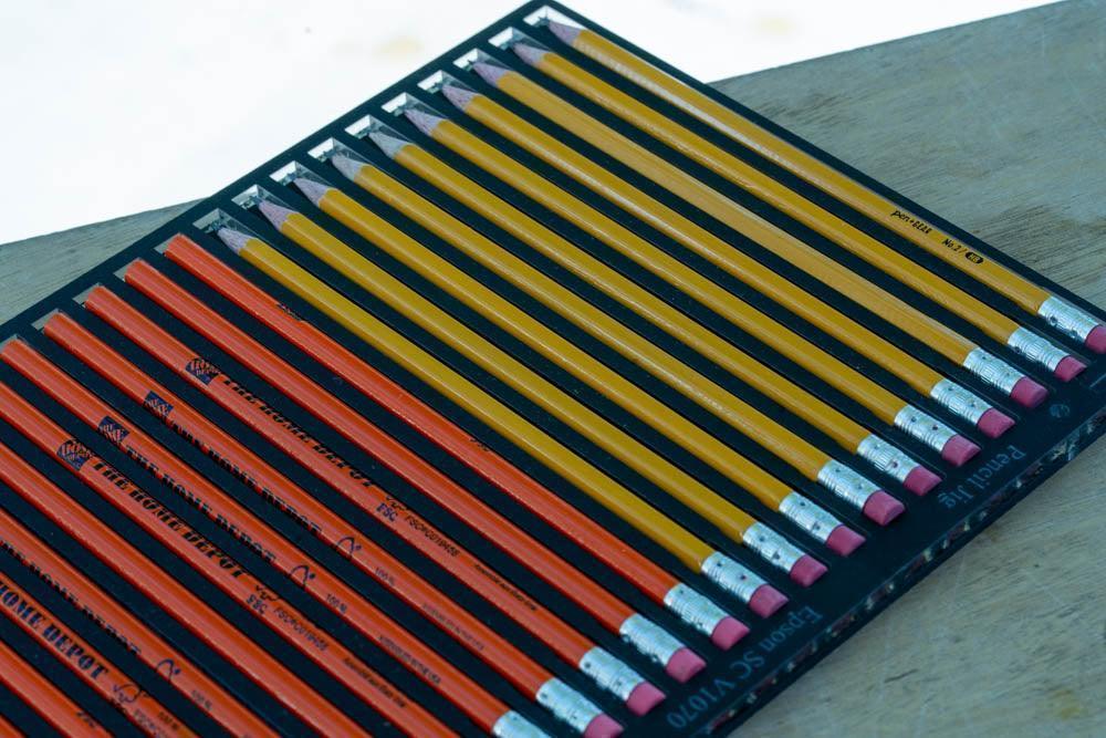 Pencil Printing Jig for EPSON SC V1070 Flatbed Printer with PDF Template