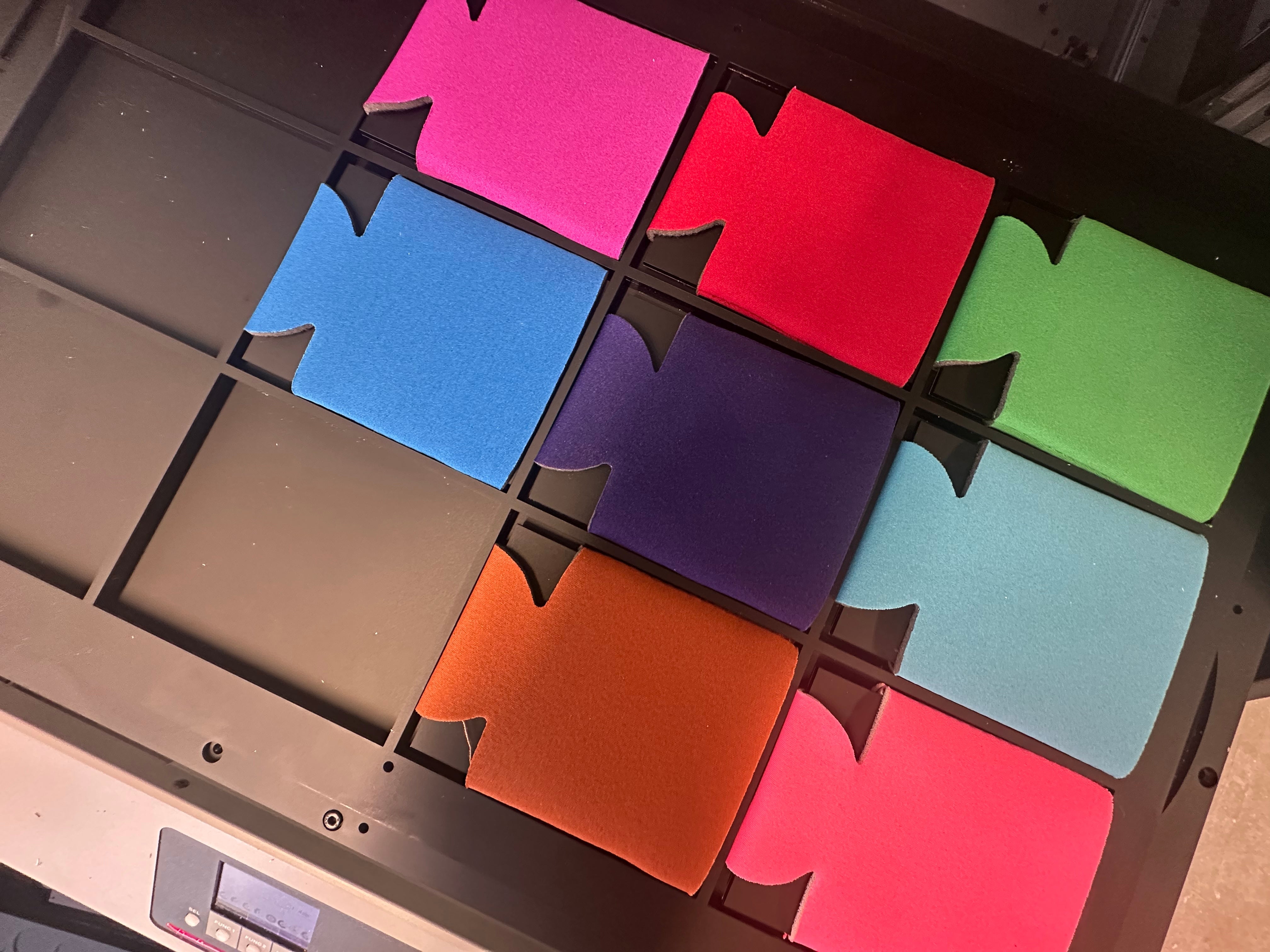 Can Cooler Sleeve Jig for Roland MO-240 | Precision UV Printing Jig with PDF Template