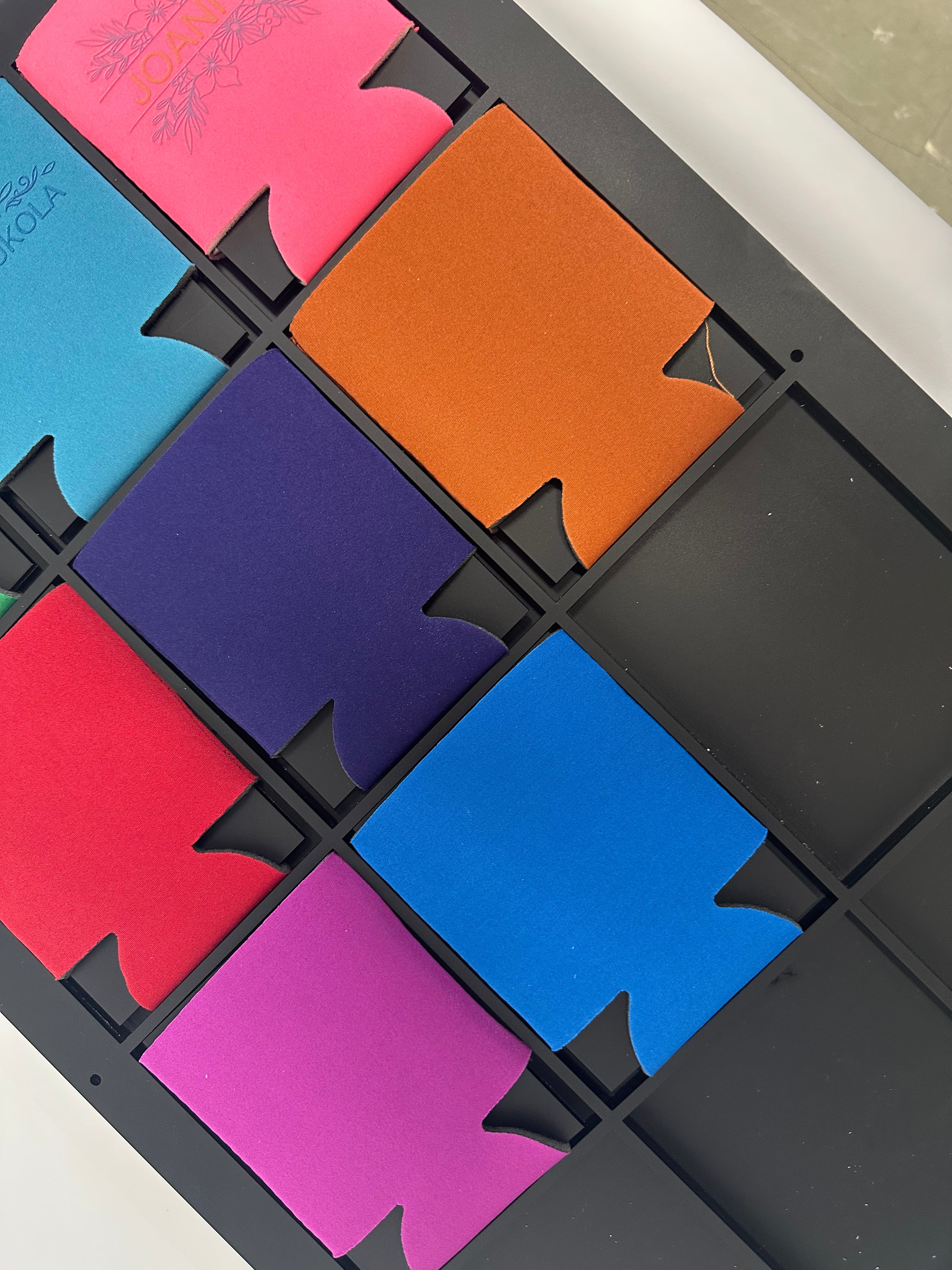 Can Cooler Sleeve Jig for Mimaki UJF-6042 MkIIe | Precision UV Printing Fixture with PDF Template