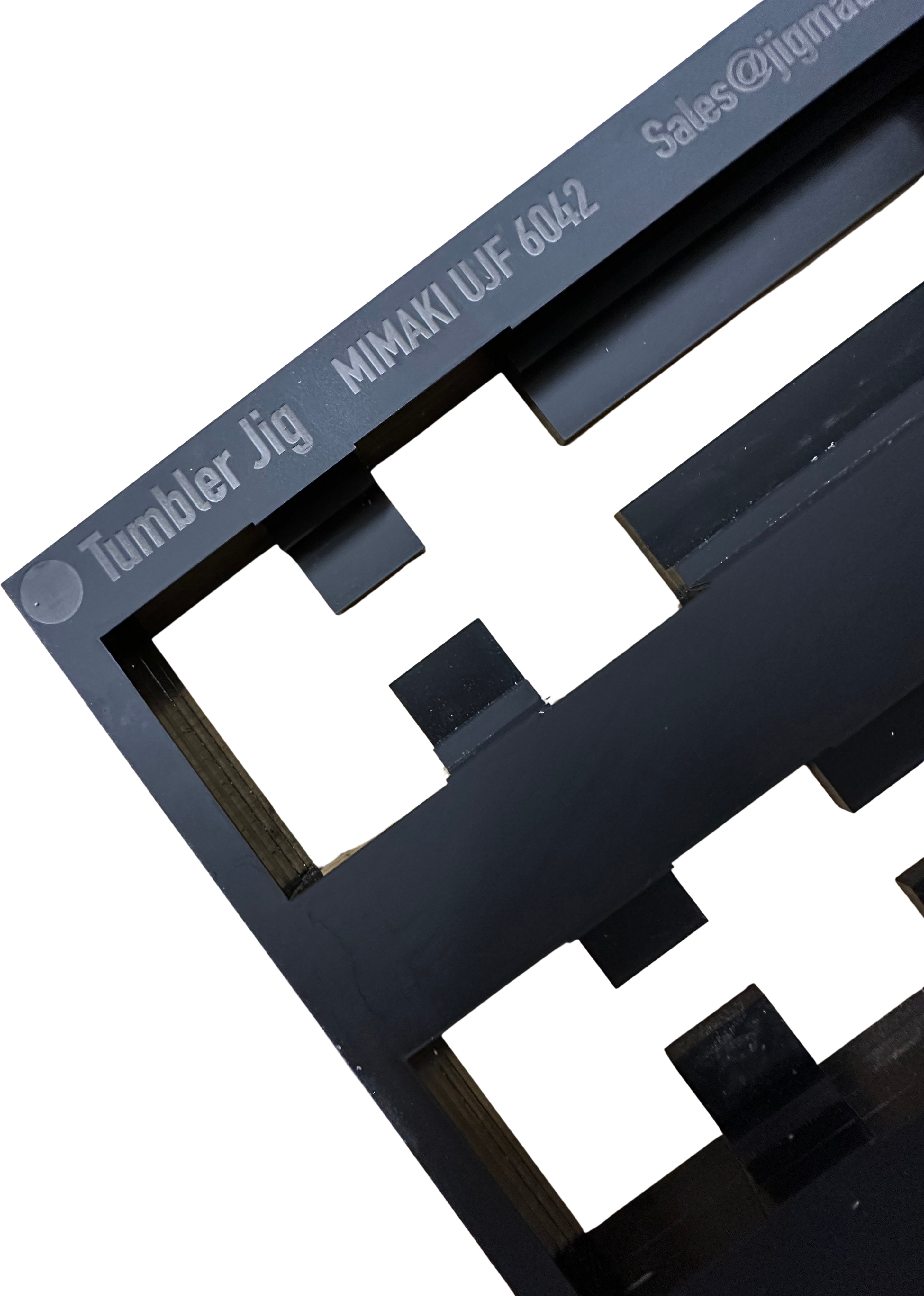 Tumbler (12oz - 45oz) Printing Jig for Mimaki UJF 6042/Mimaki UJF 6042 MK II/Mimaki UJF 6042 MK IIe Flatbed Printer with PDF Template (6 Slots)