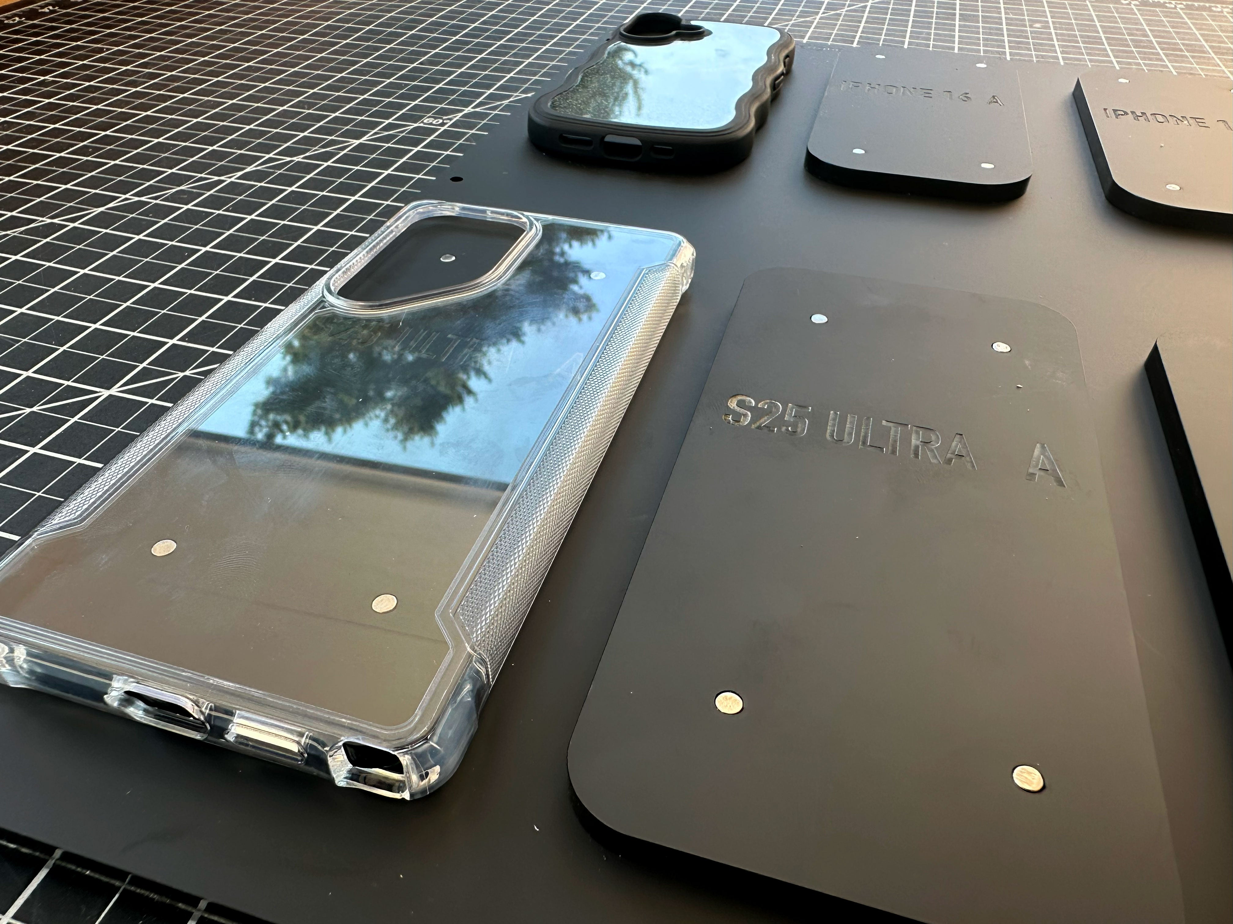 Universal Phone Base Jig for Multiple Phone Models (Phone Case Carrier Sold Separately) for LogoJET UVx40R PLUS-SE Flatbed Printer with PDF Template