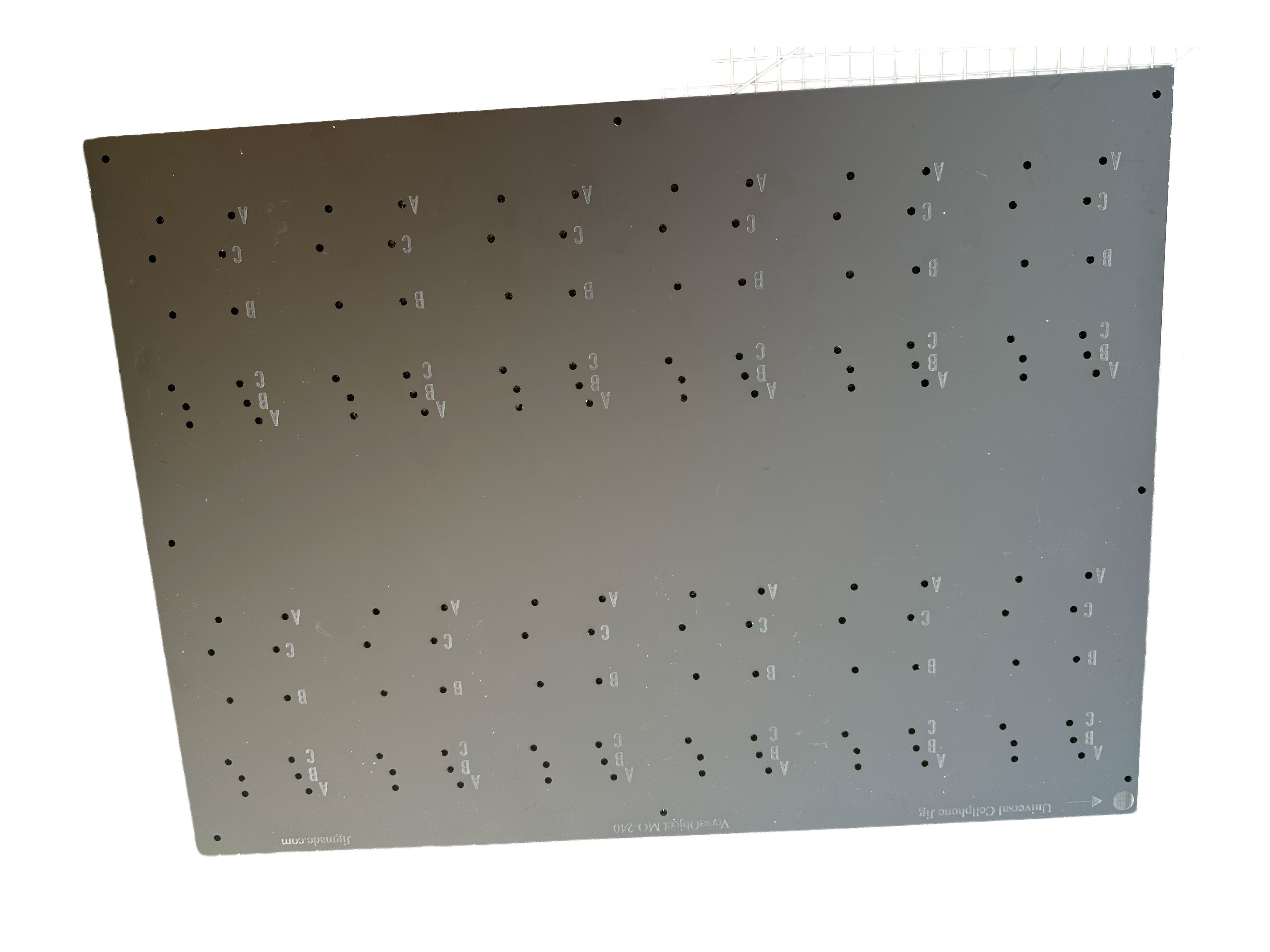 Universal Phone Base Jig for Multiple Phone Models (Phone Case Carrier Sold Separately) for Mimaki UJF 3042/Mimaki UJF 3042 MK II/Mimaki UJF 3042 MK IIe Flatbed Printer with PDF Template