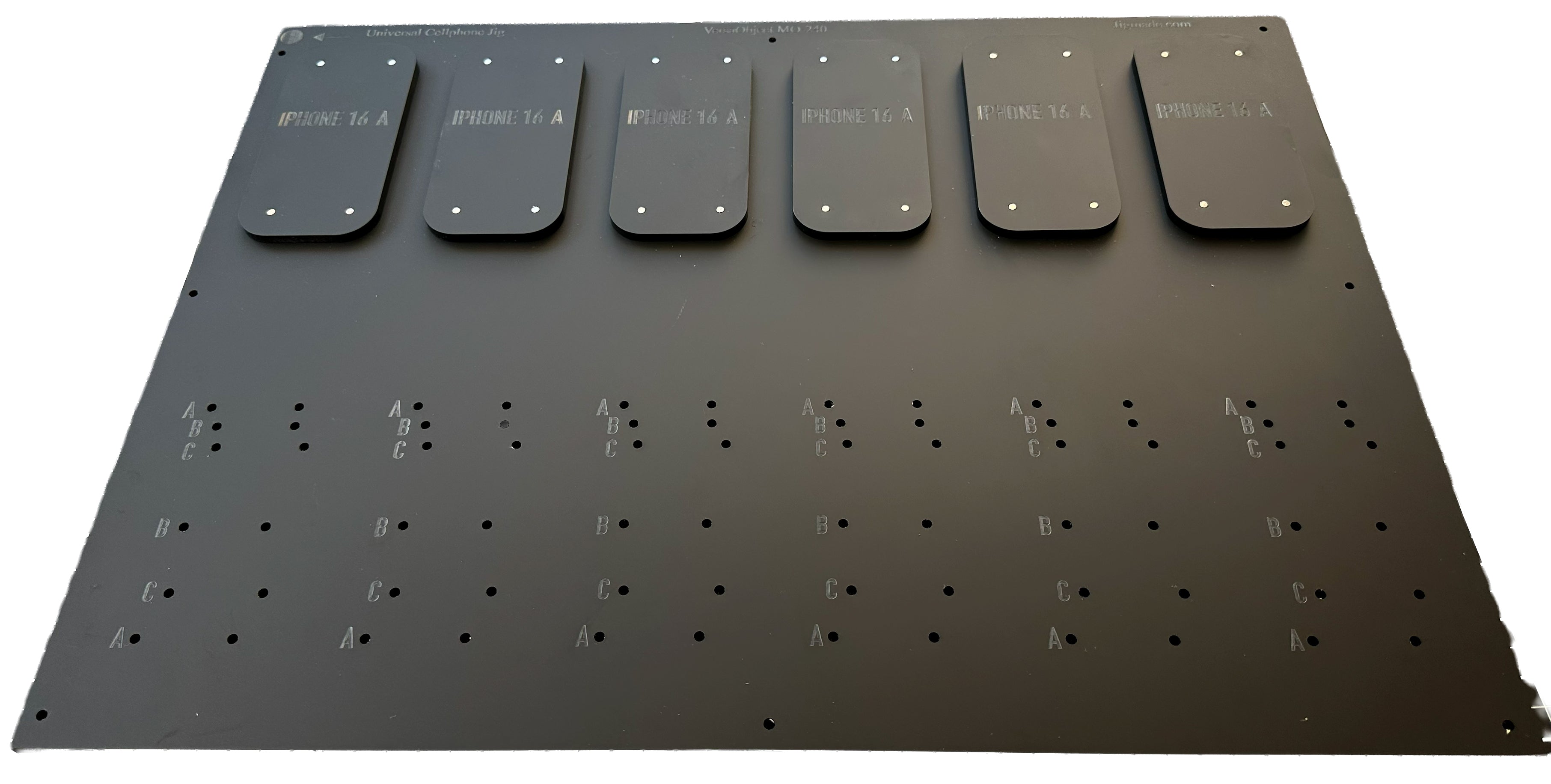 Universal Phone Base Jig for Multiple Phone Models (Phone Carrier Sold Separately) for LogoJET UVx90R SE | UVx90i Flatbed Printer with PDF Templates