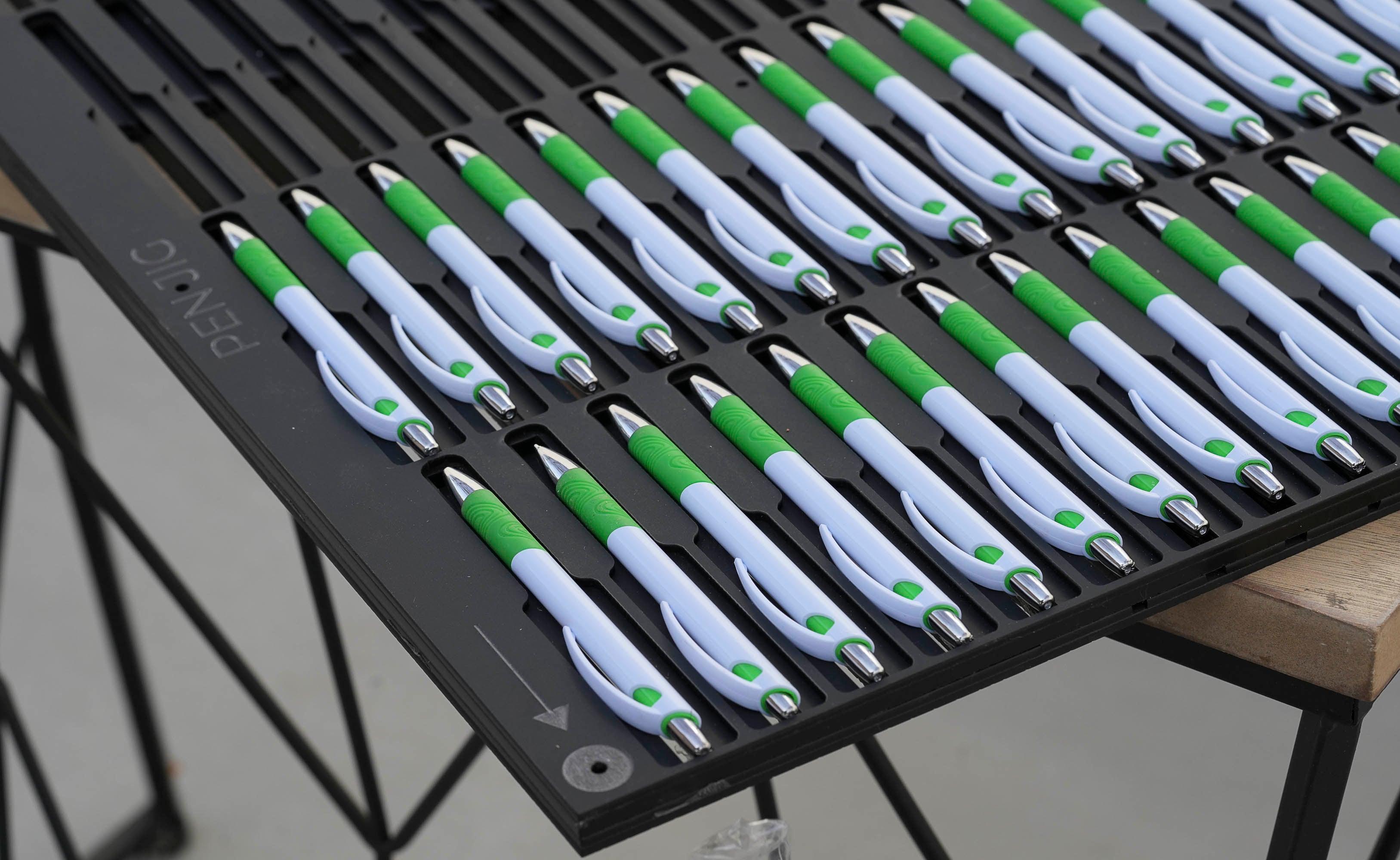 Straight Edge Pen Printing Jig for Roland VersaOBJECT MO-180 UV Printer with PDF Template