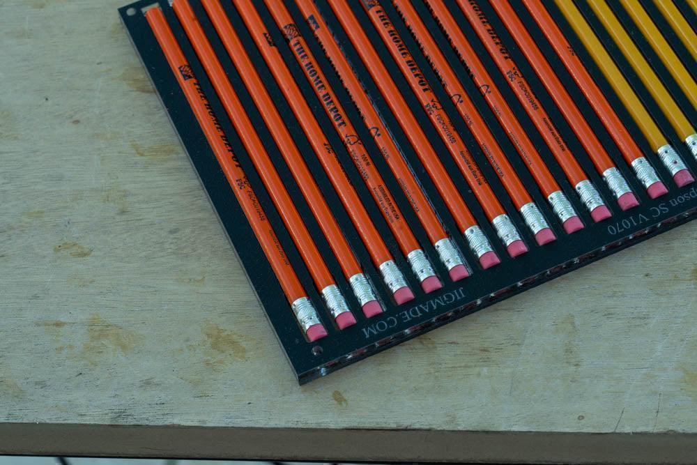 Pencil Printing Jig for LogoJET UVx90R-SE Flatbed Printer Pencils with PDF Template