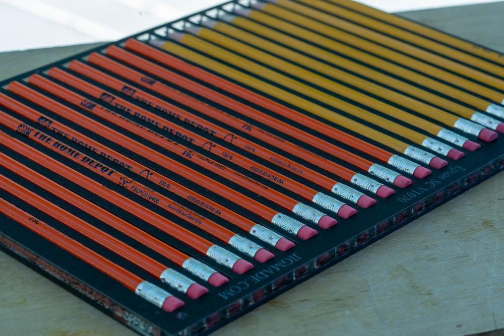 Pencil Format Pencil Printing Jig for Large Format UV Printers with PDF Template