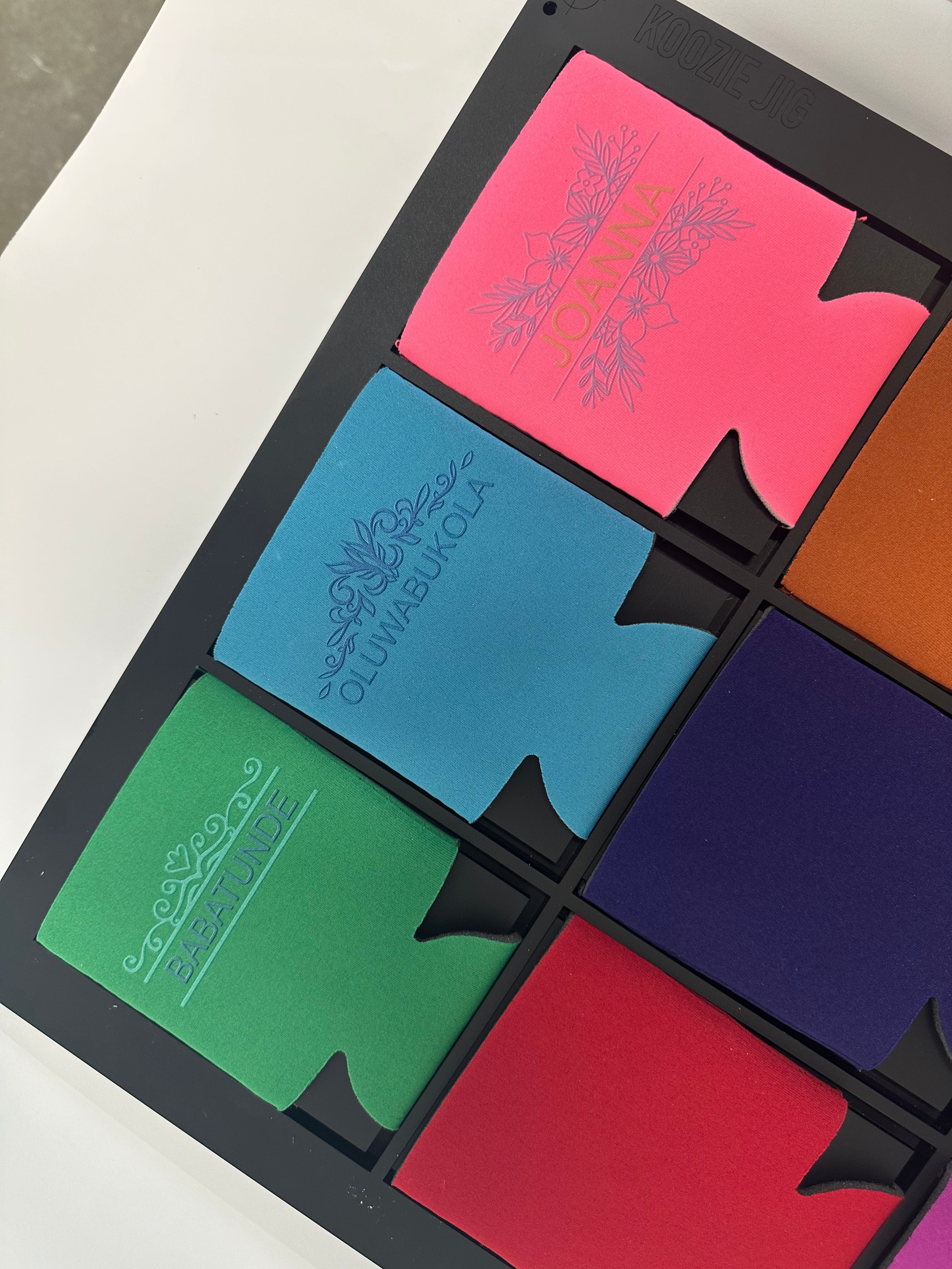 Can Cooler Sleeve Jig for A4 UV Printer | Precision UV Printing Jig with PDF Template